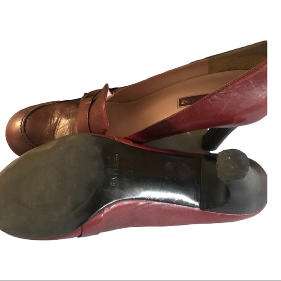 Enzo‎ angiolini dark red supremely comfortable classic loafer pump heels size 10 - Picture 3 of 9